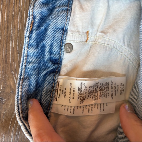 Good American THE WEEKENDER JEAN GGHNF235T Blue864 high rise loose leg sz 14/32 - Picture 8 of 11